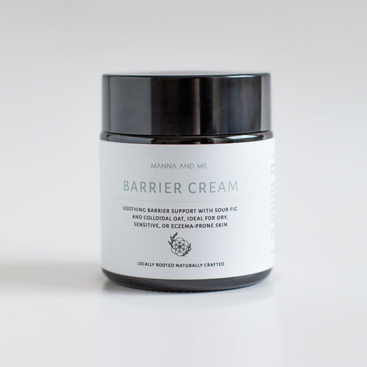 Jar of Barrier Cream on a white background