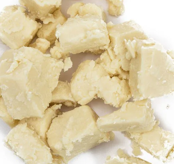 Manna and Me Unrefined Raw Shea Butter jar for deep skin moisturizing and eczema relief.